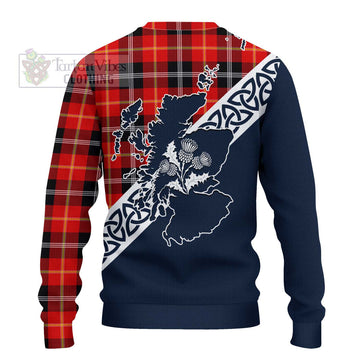 Majoribanks Tartan Ugly Sweater Featuring Thistle and Scotland Map - Tartan Vibes Clothing