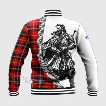 Majoribanks Tartan Clan Crest Baseball Jacket with Highlander Warrior Celtic Style - Tartan Vibes Clothing