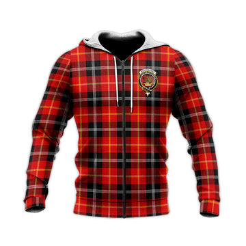 Majoribanks Tartan Knitted Hoodie with Family Crest