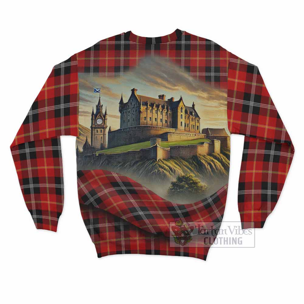 Majoribanks Tartan Family Crest Sweatshirt with Scottish Ancient Castle Style - Tartan Vibes Clothing