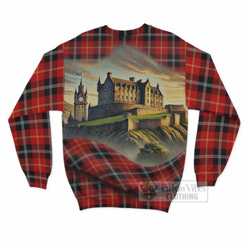 Majoribanks Tartan Family Crest Sweatshirt with Scottish Ancient Castle Style - Tartan Vibes Clothing