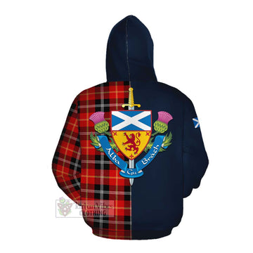 Majoribanks Tartan Cotton Hoodie Alba with Scottish Lion Royal Arm Half Style Pullover Hoodie - Tartan Vibes Clothing