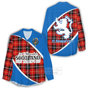 Majoribanks Family Crest Tartan Women's Casual Shirt Celebrate Saint Andrew's Day in Style - Tartan Vibes Clothing
