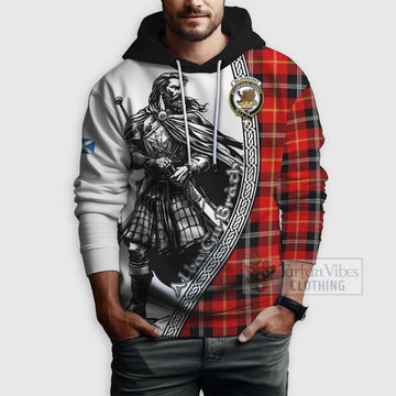 Majoribanks Tartan Clan Crest Hoodie with Highlander Warrior Celtic Style - Tartan Vibes Clothing