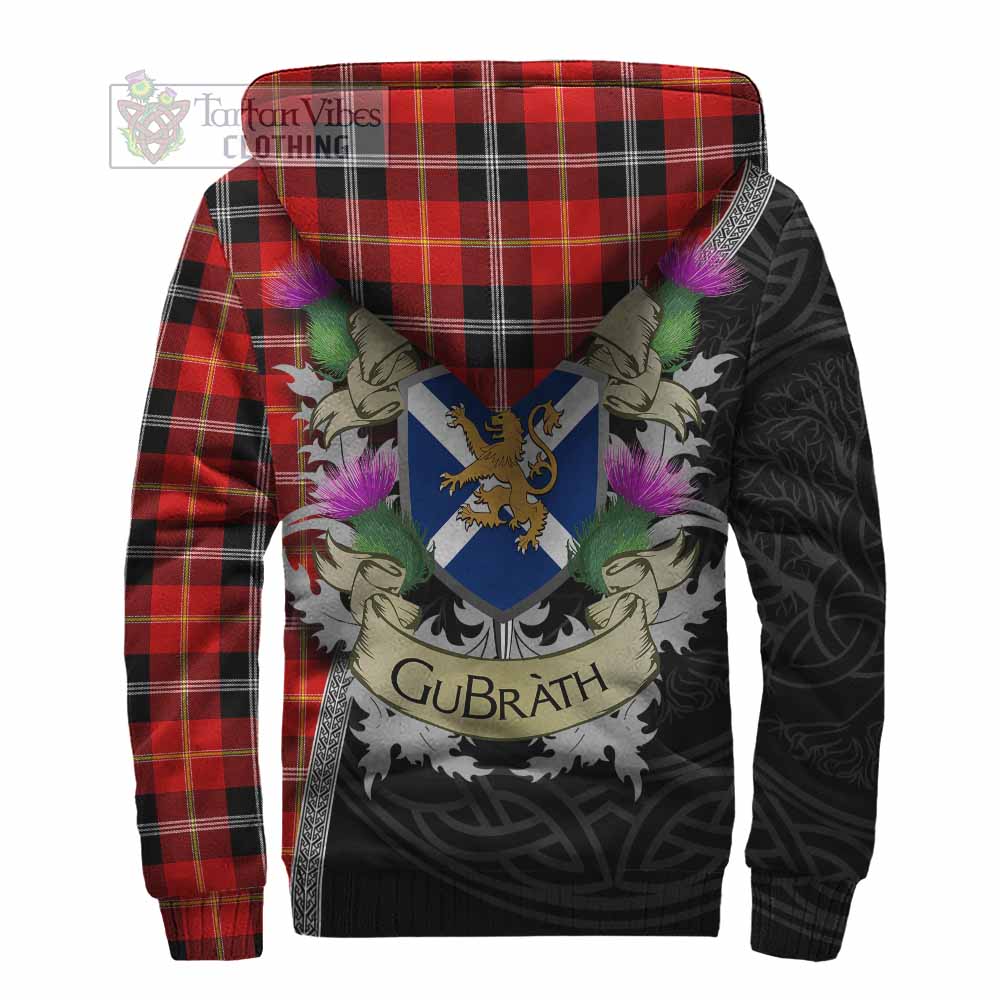 Tartan Vibes Clothing Majoribanks Tartan Family Crest Sherpa Hoodie Lion Rampant Royal Thistle Shield Celtic Inspired