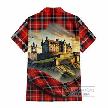 Majoribanks Tartan Family Crest Hawaiian Shirt with Scottish Ancient Castle Style - Tartan Vibes Clothing