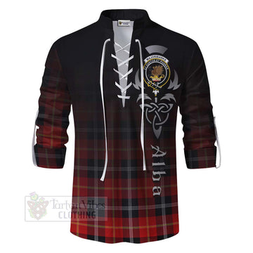 Majoribanks Tartan Ghillie Kilt Shirt Featuring Alba Gu Brath Family Crest Celtic Inspired - Tartan Vibes Clothing