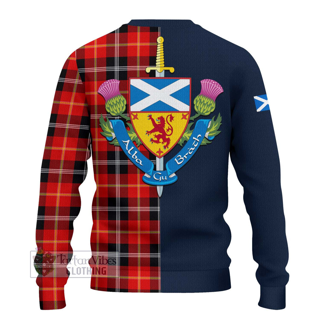 Majoribanks Tartan Ugly Sweater Alba with Scottish Lion Royal Arm Half Style - Tartan Vibes Clothing
