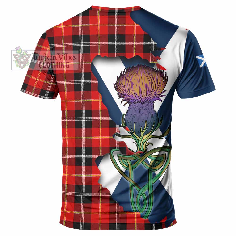 Tartan Vibes Clothing Majoribanks Tartan Family Crest T-Shirt Scottish Thistle Celtic Inspired