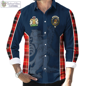 Majoribanks Tartan Long Sleeve Button Up Shirt with Family Crest and Lion Rampant Vibes Sport Style - Tartan Vibes Clothing