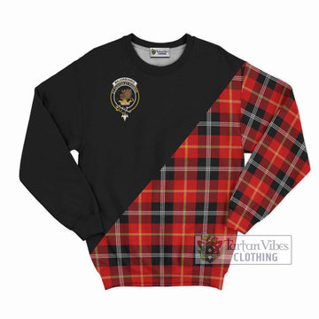 Majoribanks Tartan Sweatshirt with Family Crest and Military Logo Style - Tartan Vibes Clothing