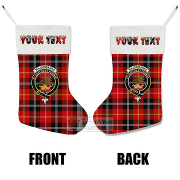 Majoribanks Tartan Family Crest Christmas Stocking with Personalized Text - Tartan Vibes Clothing