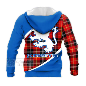 Majoribanks Family Crest Tartan Knitted Hoodie Celebrate Saint Andrew's Day in Style - Tartan Vibes Clothing