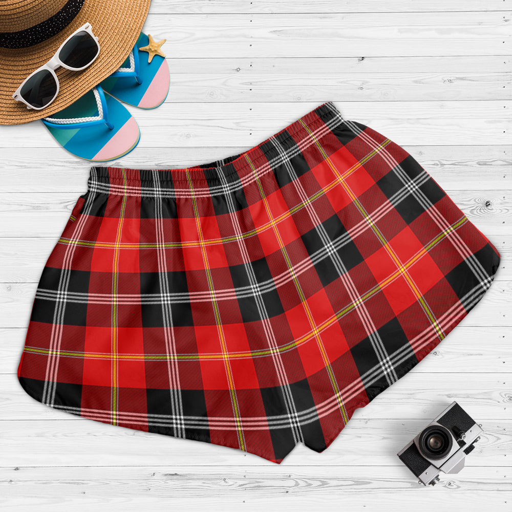 Majoribanks Tartan Womens Shorts with Family Crest - Tartan Vibes Clothing