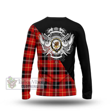 Majoribanks Tartan Long Sleeve T-Shirt with Family Crest and Military Logo Style - Tartan Vibes Clothing