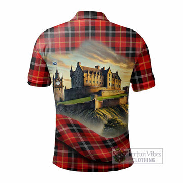 Tartan Vibes Clothing Majoribanks Tartan Family Crest Polo Shirt with Scottish Ancient Castle Stype