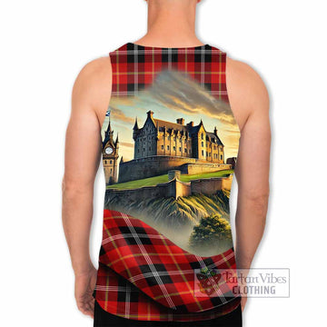 Majoribanks Tartan Family Crest Men's Tank Top with Scottish Ancient Castle Style - Tartan Vibes Clothing