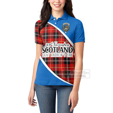 Majoribanks Family Crest Tartan Women's Polo Shirt Celebrate Saint Andrew's Day in Style - Tartan Vibes Clothing