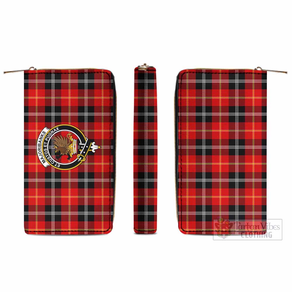Majoribanks Tartan Women's Leather Wallet with Family Crest - Tartan Vibes Clothing