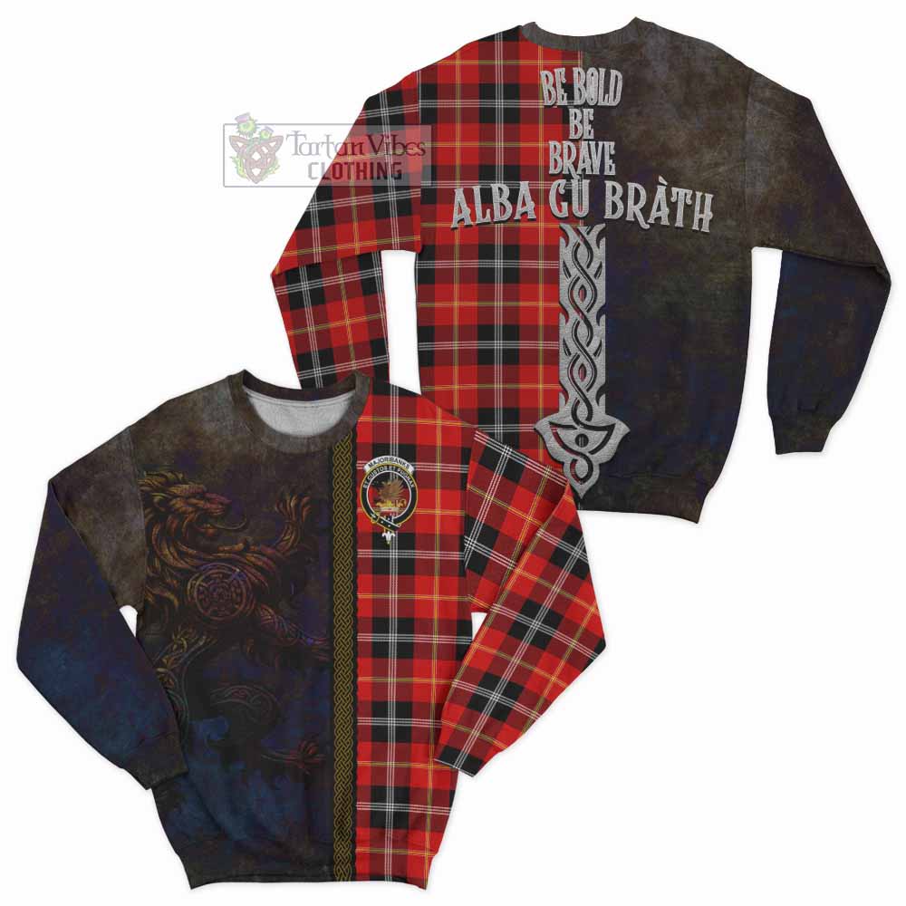 Majoribanks Tartan Family Crest Sweatshirt Alba Gu Brath Be Brave Lion Ancient Style - Tartan Vibes Clothing