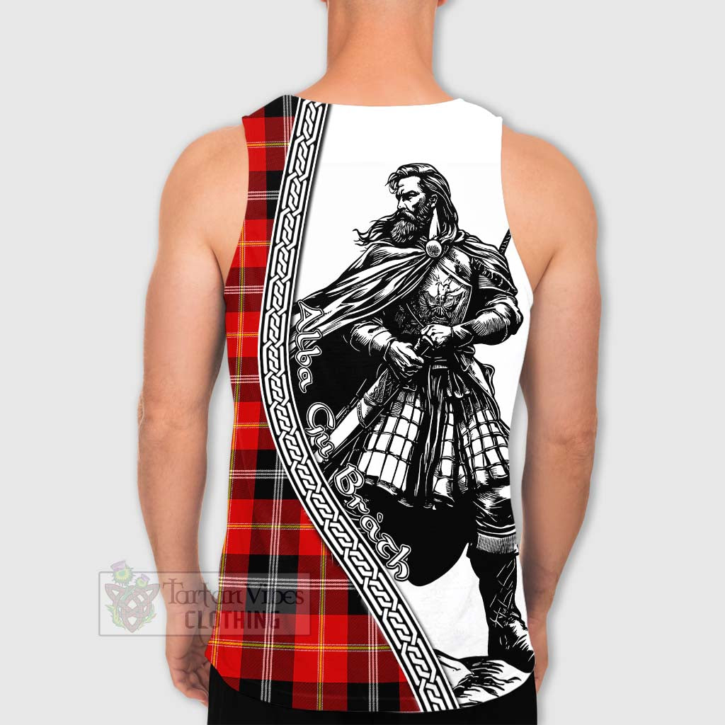 Majoribanks Tartan Clan Crest Men's Tank Top with Highlander Warrior Celtic Style - Tartan Vibes Clothing