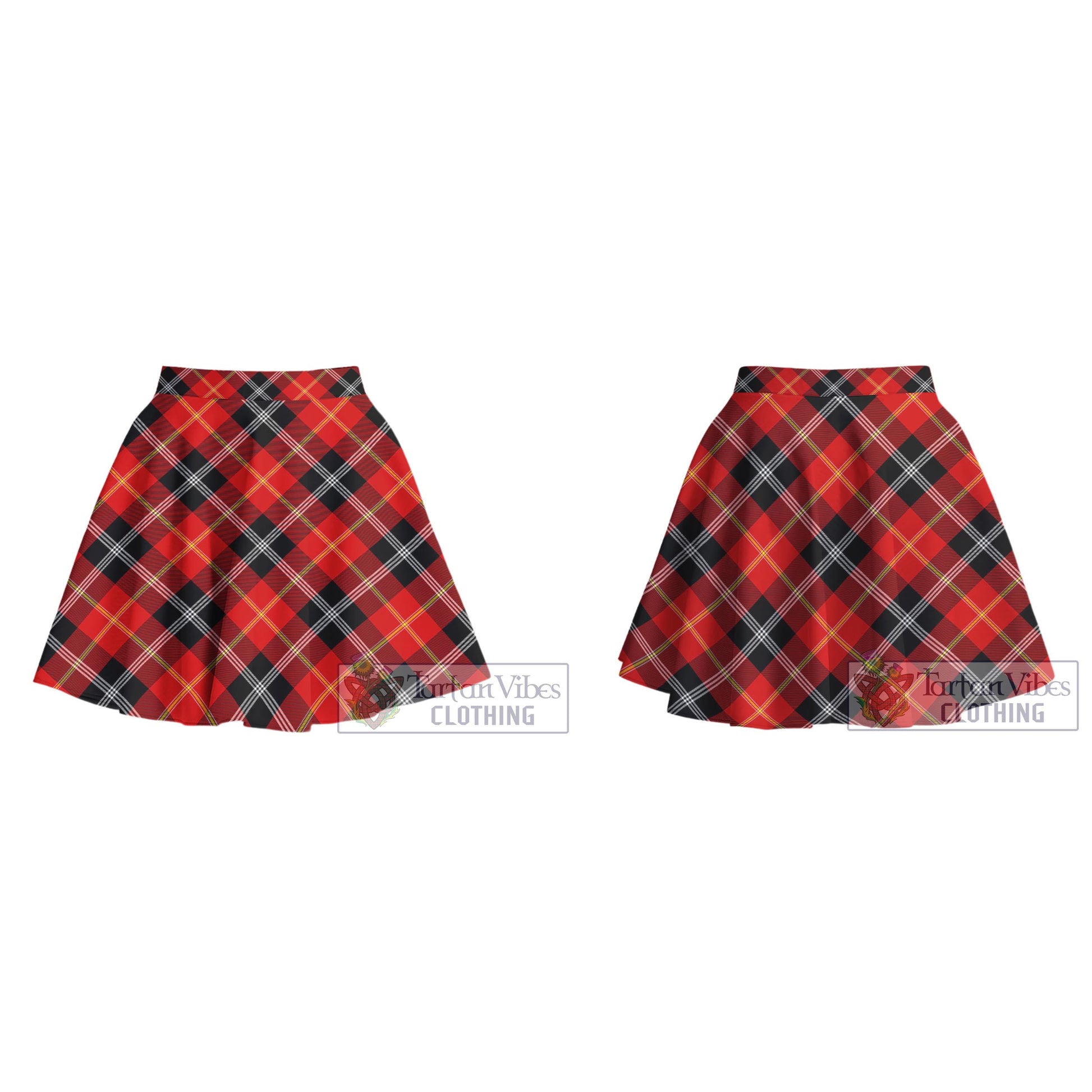 Majoribanks Tartan Women's Plated Mini Skirt Cross Style - Tartan Vibes Clothing