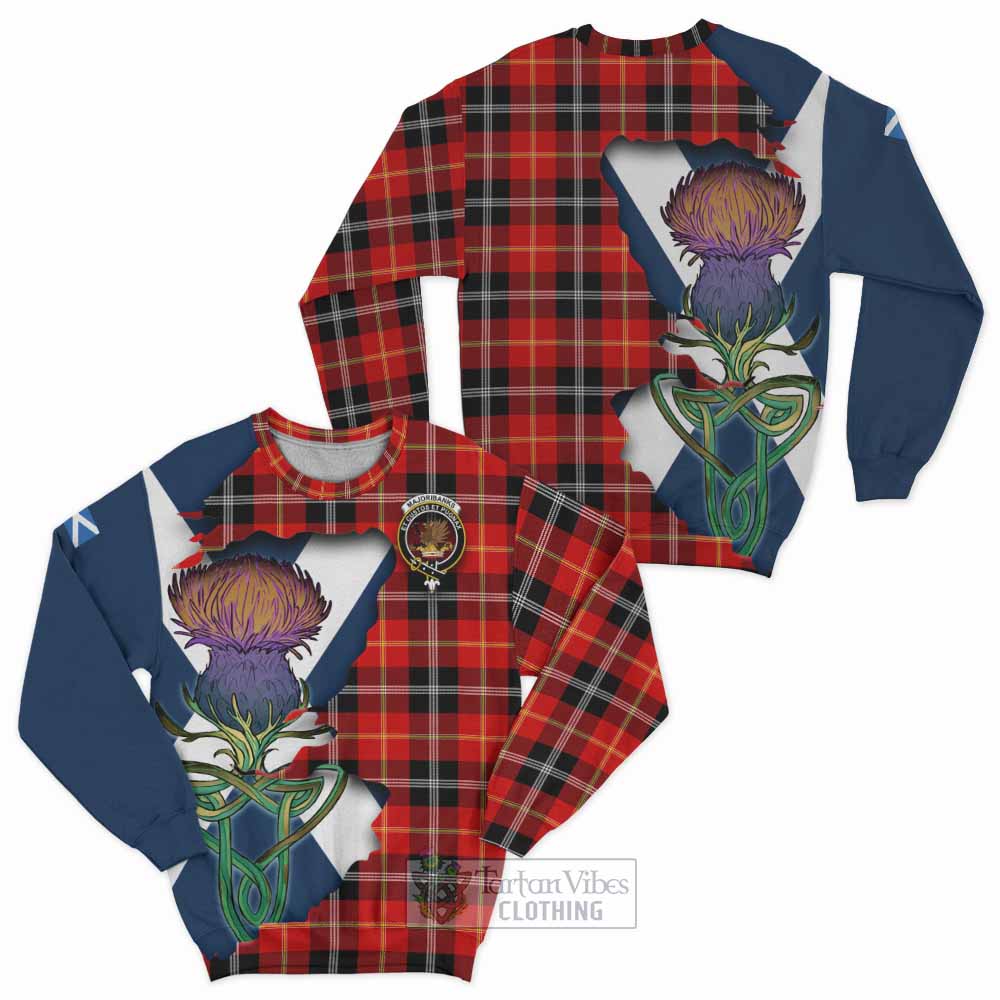 Majoribanks Tartan Family Crest Sweatshirt Scottish Thistle Celtic Inspired - Tartan Vibes Clothing