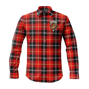 Majoribanks Tartan Long Sleeve Button Up Shirt with Family Crest Men's Shirt - Tartan Vibes Clothing