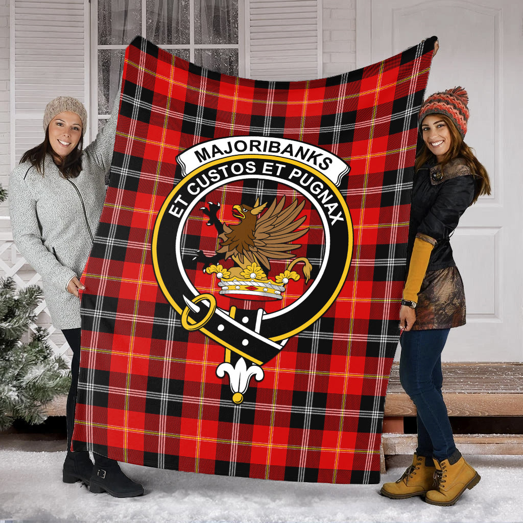 Majoribanks Tartan Blanket with Family Crest - Tartan Vibes Clothing
