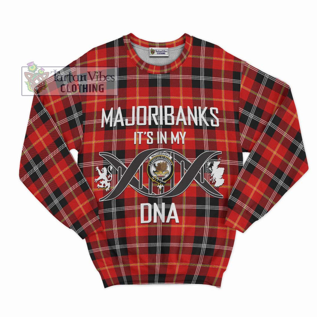 Majoribanks Tartan Sweatshirt with Family Crest DNA In Me Style - Tartan Vibes Clothing