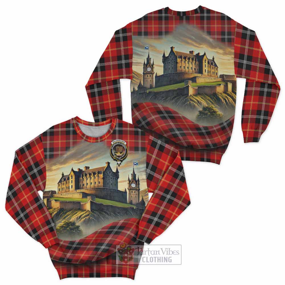 Majoribanks Tartan Family Crest Sweatshirt with Scottish Ancient Castle Style - Tartan Vibes Clothing