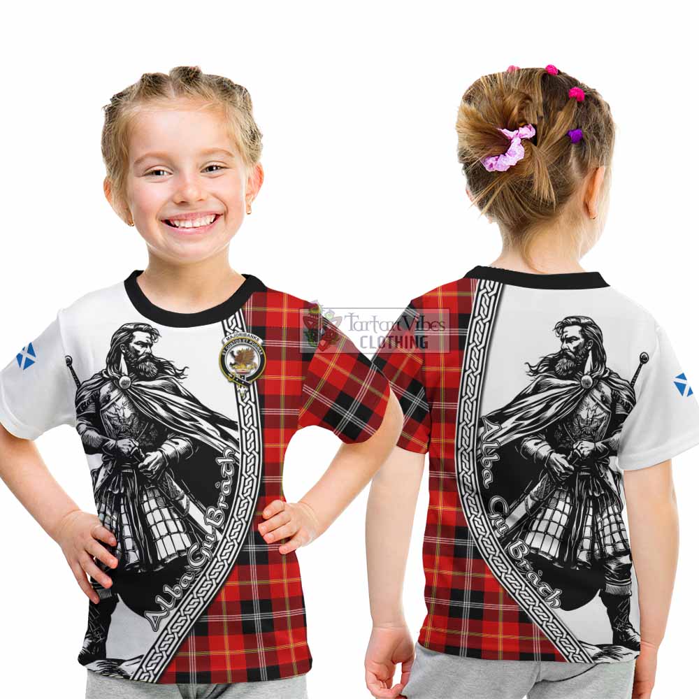 Majoribanks Tartan Clan Crest Kid T-Shirt with Highlander Warrior Celtic Style - Tartan Vibes Clothing