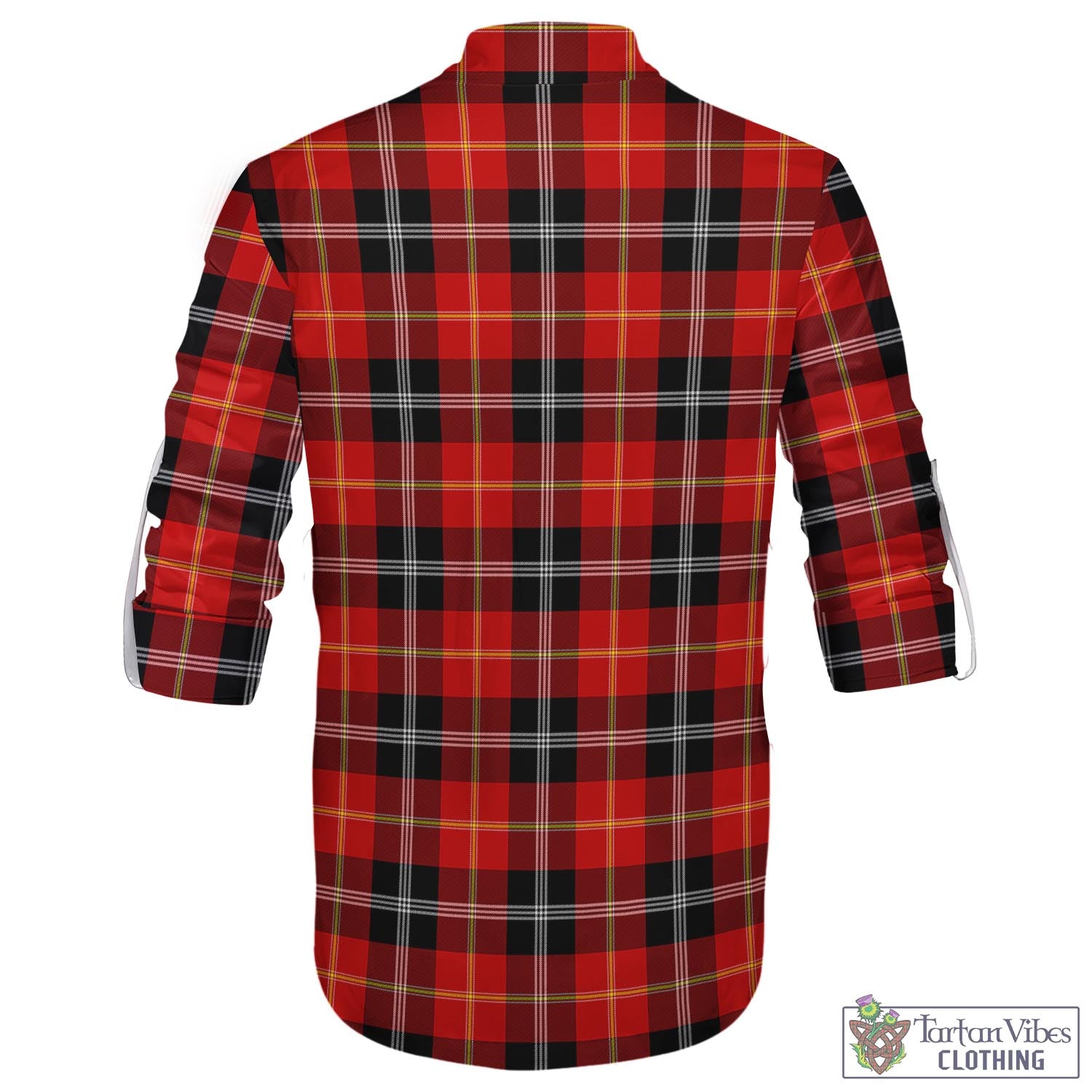 Tartan Vibes Clothing Majoribanks Tartan Men's Scottish Traditional Jacobite Ghillie Kilt Shirt with Family Crest