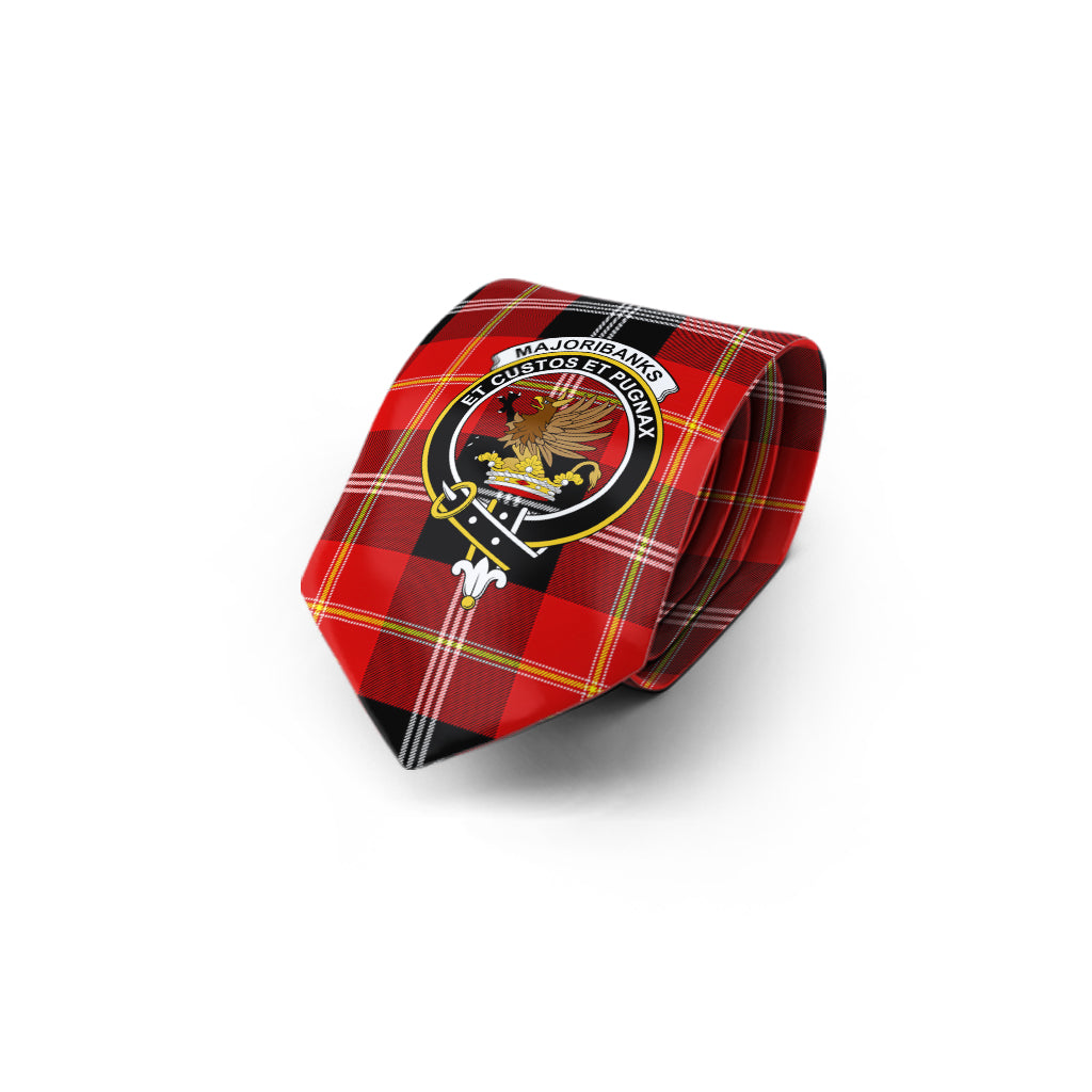 Majoribanks Tartan Classic Necktie with Family Crest - Tartan Vibes Clothing