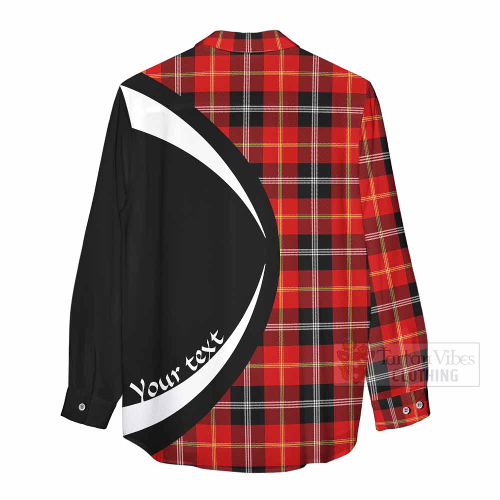 Majoribanks Tartan Women's Casual Shirt with Family Crest Circle Style - Tartan Vibes Clothing
