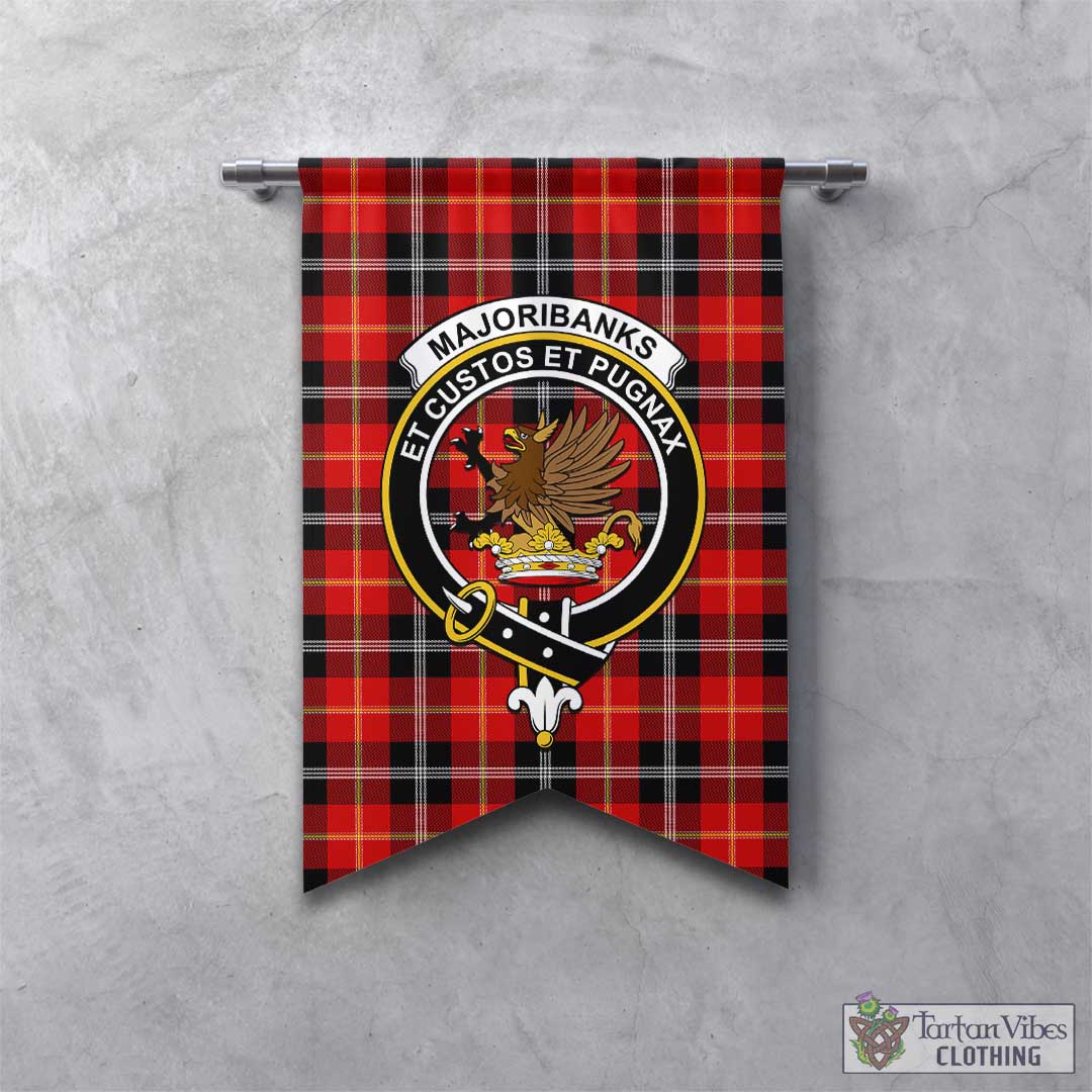 Majoribanks Tartan Gonfalon, Tartan Banner with Family Crest - Tartan Vibes Clothing