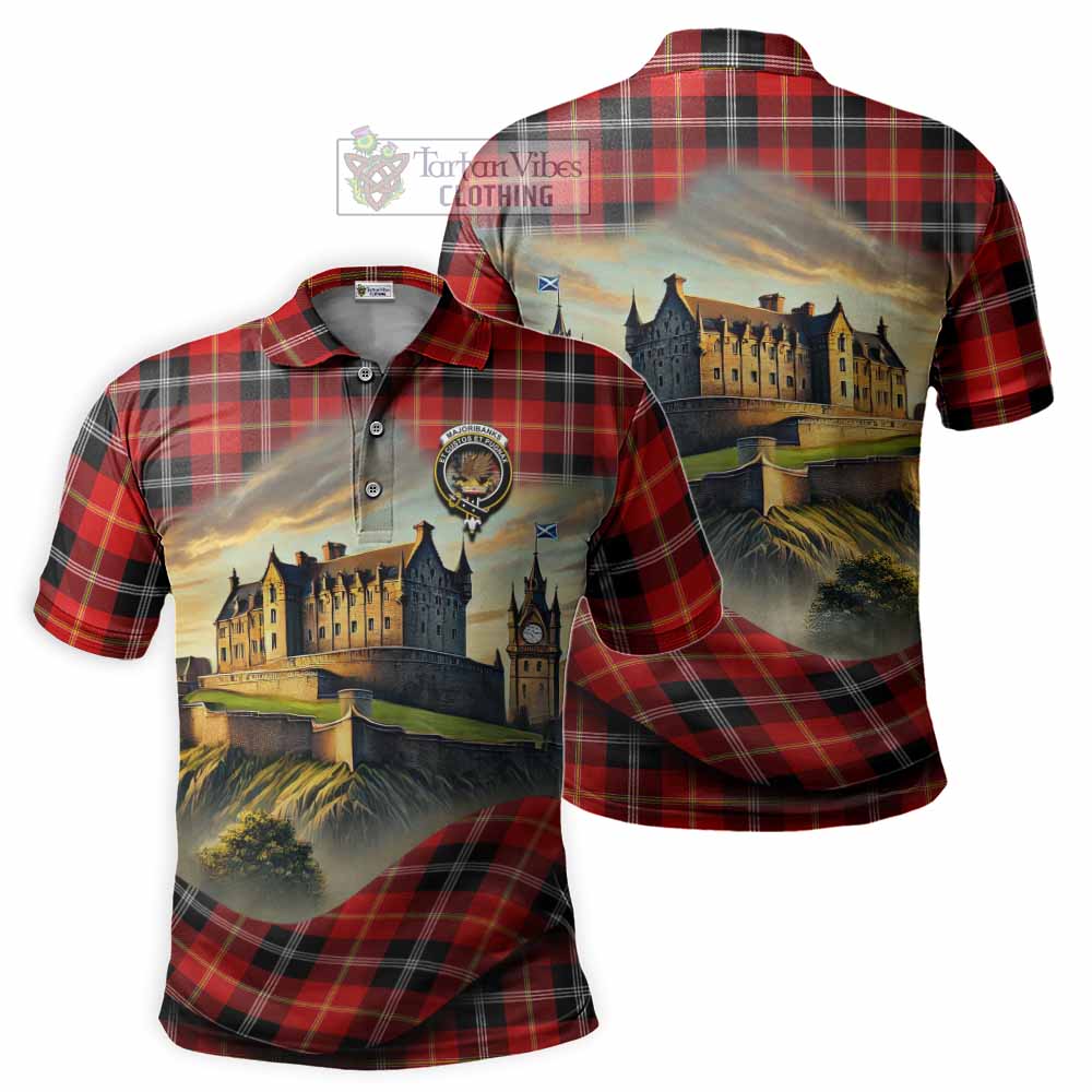 Majoribanks Tartan Family Crest Polo Shirt with Scottish Ancient Castle Style - Tartan Vibes Clothing