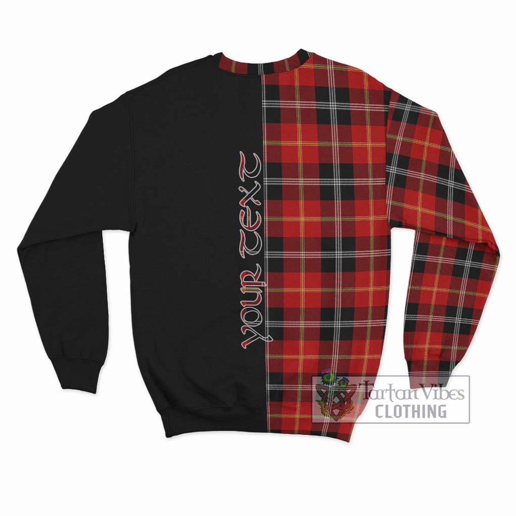 Majoribanks Tartan Sweatshirt with Family Crest and Half Of Me Style - Tartan Vibes Clothing