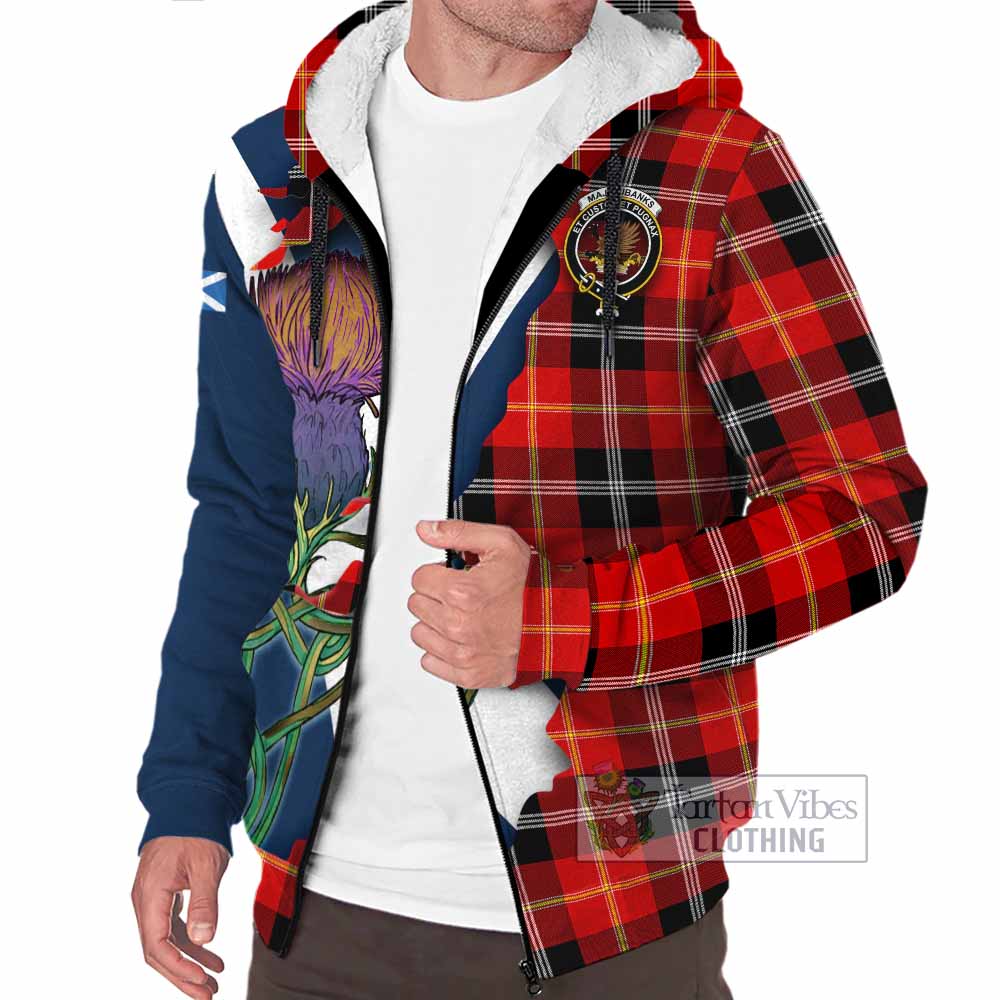 Majoribanks Tartan Family Crest Sherpa Hoodie Scottish Thistle Celtic Inspired - Tartan Vibes Clothing