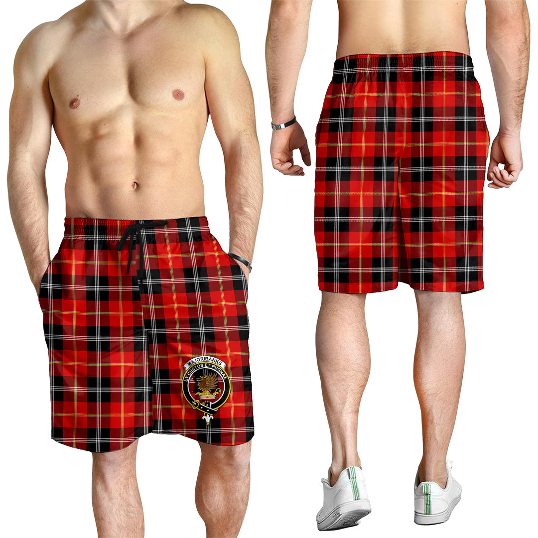 Majoribanks Tartan Mens Shorts with Family Crest - Tartan Vibes Clothing
