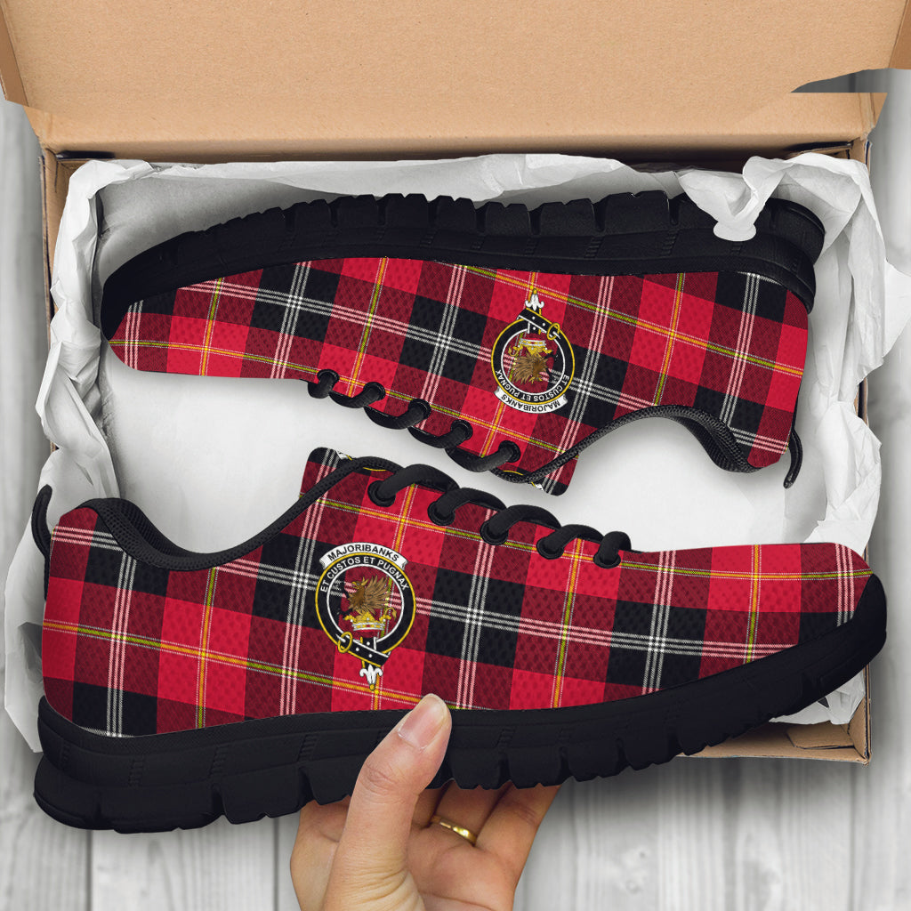 Majoribanks Tartan Sneakers with Family Crest - Tartan Vibes Clothing