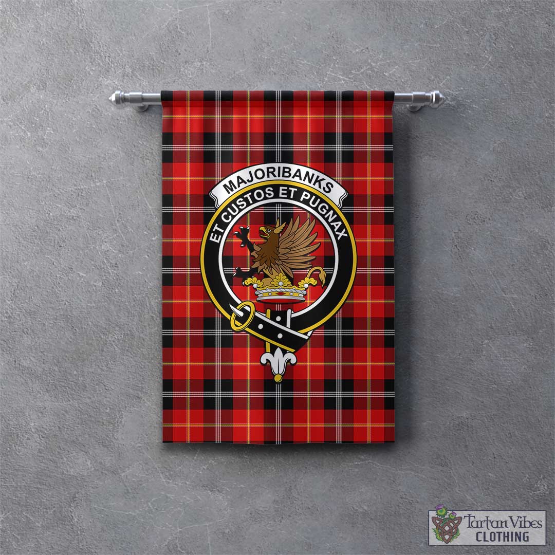 Majoribanks Tartan Gonfalon, Tartan Banner with Family Crest - Tartan Vibes Clothing