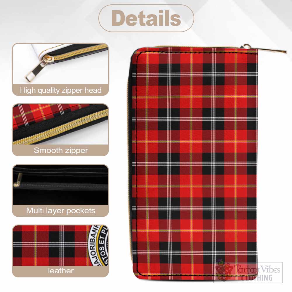 Majoribanks Tartan Women's Leather Wallet with Family Crest - Tartan Vibes Clothing