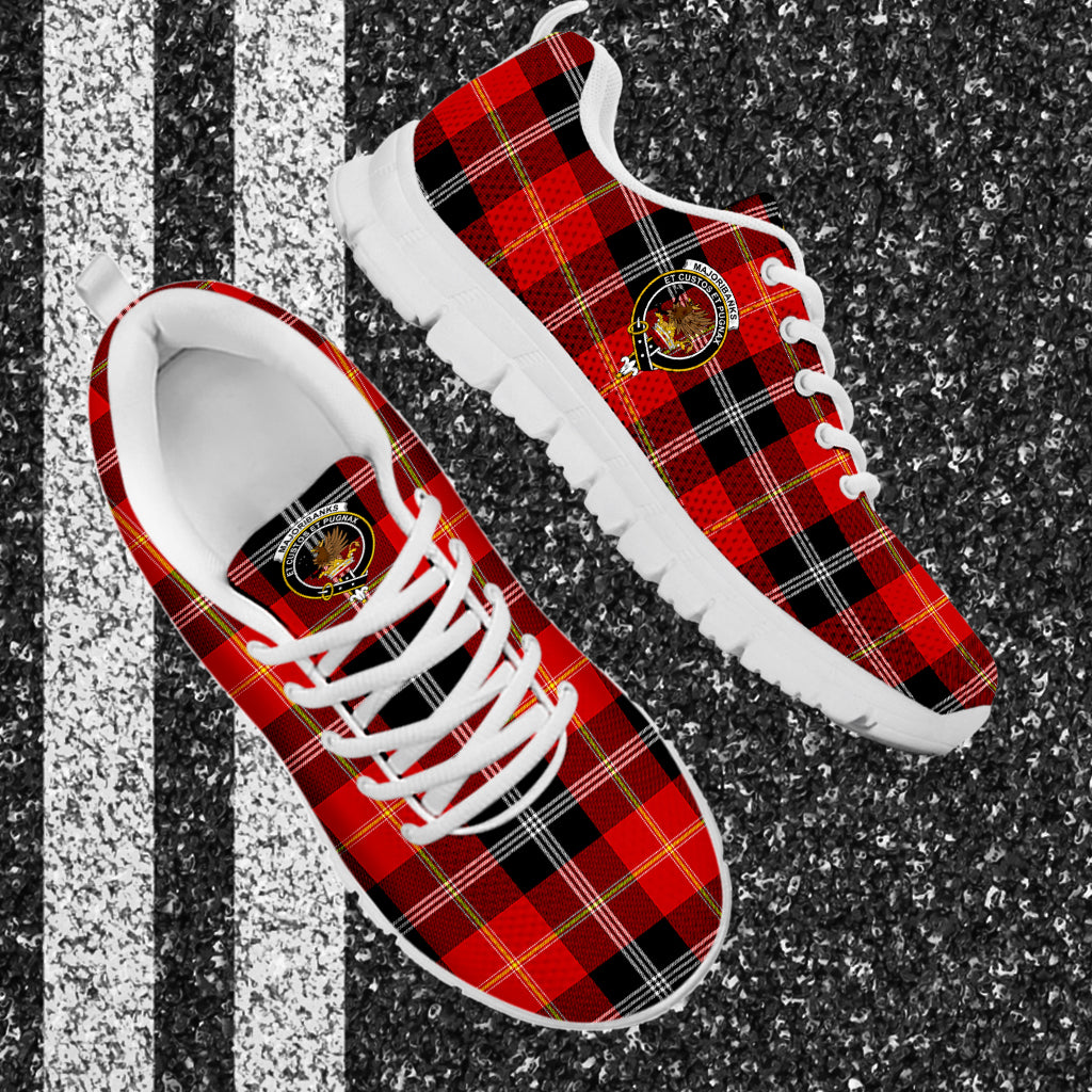 Majoribanks Tartan Sneakers with Family Crest - Tartan Vibes Clothing
