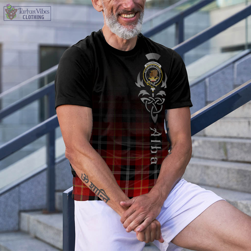 Majoribanks Tartan T-Shirt Featuring Alba Gu Brath Family Crest Celtic Inspired - Tartan Vibes Clothing