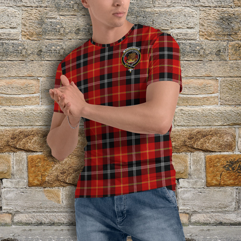 Majoribanks Tartan T-Shirt with Family Crest - Tartan Vibes Clothing