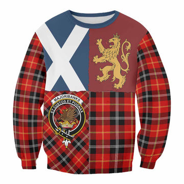Majoribanks Crest Tartan Sweatshirt with Lion Rampant Saltire Style