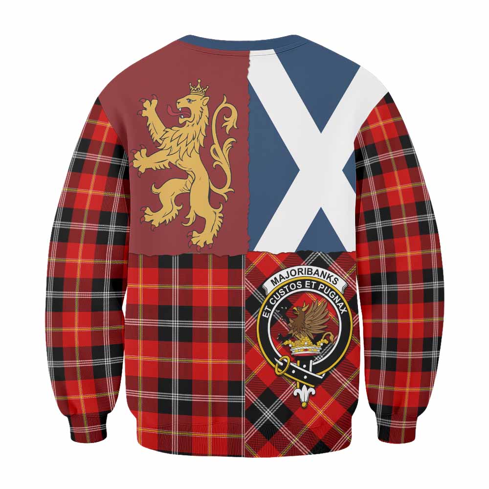 Majoribanks Crest Tartan Sweatshirt with Lion Rampant Saltire Style