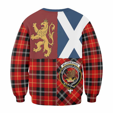 Majoribanks Crest Tartan Sweatshirt with Lion Rampant Saltire Style