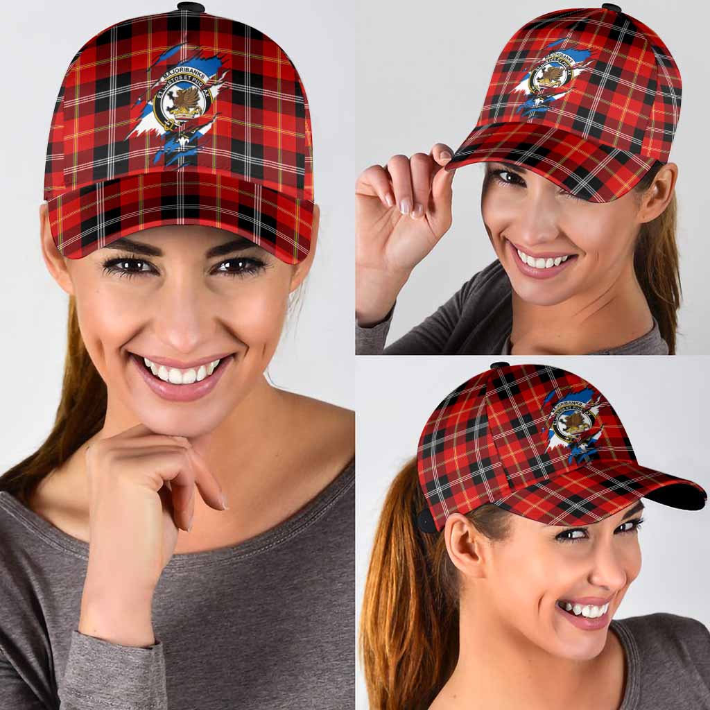 Majoribanks Tartan Classic Cap with Family Crest In Me Style